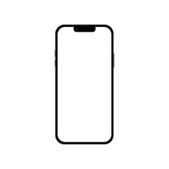 smartphone with white screen. phone mockup. vector
