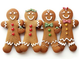 Fototapeta premium Gingerbread Cookies Decorated gingerbread men