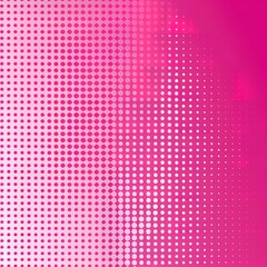 Pink gradient background with diminishing white dot pattern.