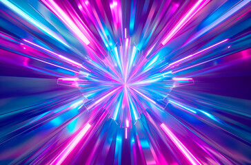 Abstract neon rays and luminous lines in blue,purple,pink colors,ideal for creative web design elements,modern app interfaces,digital marketing materials with minimalistic,contemporary aesthetic
