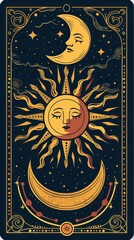 the sun and moon tarot card