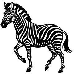zebra-in-action-silhouette-isolated-on-white-backg
