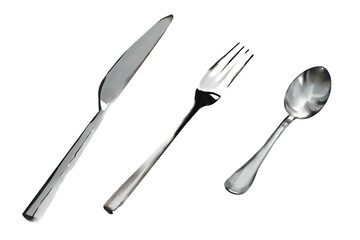 fork and knife Hand drawn illustration on a transparent background
