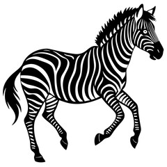 zebra-in-action-silhouette-isolated-on-white-backg