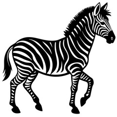 zebra-in-action-silhouette-isolated-on-white-backg