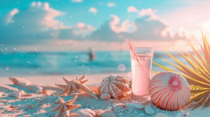 Sunny summer escape  embracing the vibrant essence of the season with relaxing vibes