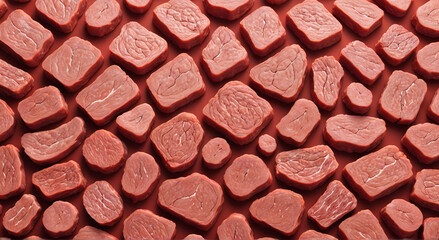 Fototapeta premium close up of a pile of red and white powder