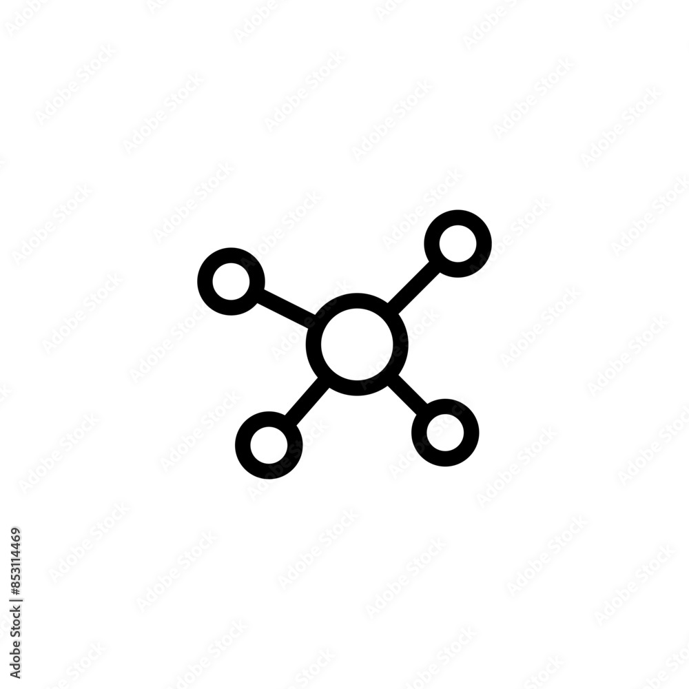 Poster share icon, connection symbol - network sharing icons, share line icon button, outline - connect, da