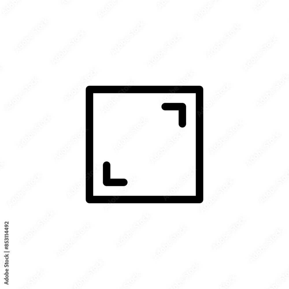 Leinwandbilder full screen icon symbol ; arrow maximize icon two arrows expand icons resize zoom scale icon