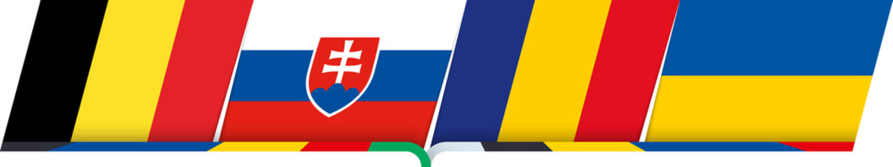 Flag of Belgium, Slovakia, Romania, Ukraine.
