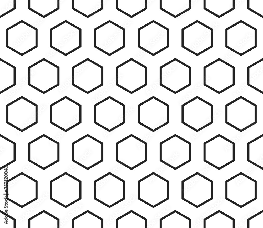 Poster pattern of geometric shapes. hexagon bold mosaic cell with padding. large hexagon shapes. seamless t
