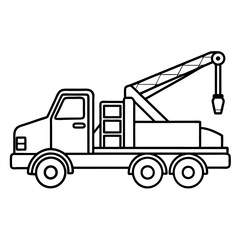Naklejka premium Construction vehicles coloring pages for children book
