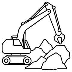 Construction vehicles coloring pages for children book