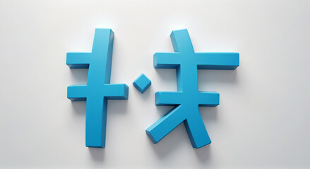 Obraz premium symbol on blue