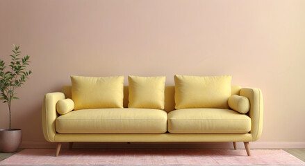 sofa and pillows