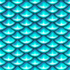 Motif écailles de poisson bleu turquoise