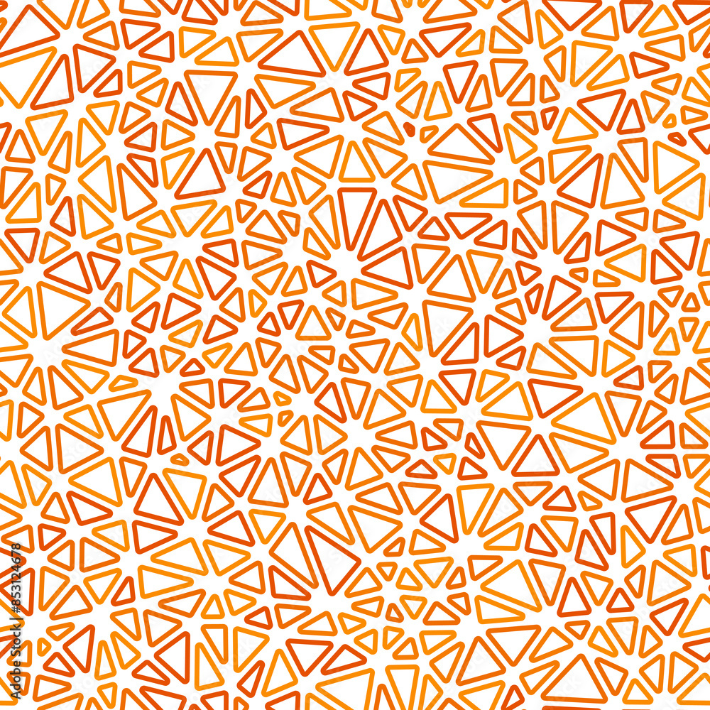 Poster abstract pattern of triangles with a mono-tone style. features small, rounded triangles outlined in 