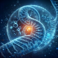 blue helix human DNA structure