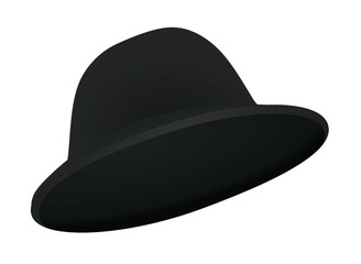 Black  safari hat. vector illustration
