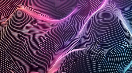 abstract lines background gradient in cyberpank style