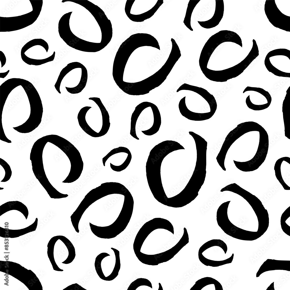 Poster seamless pattern with sketch circles shape