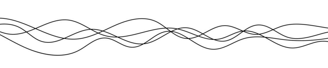 Thin curved wavy lines