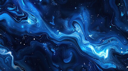 Fototapeta premium vibrant blue paint abstract art background with liquid texture. suitable for banner, background, wallpaper, and cover.