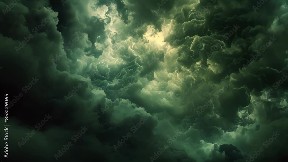 Aufkleber the sky above the raging storm takes on an eerie hue as shadowy apparitions float in and out of view