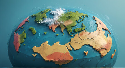 Fototapeta premium globe on the world