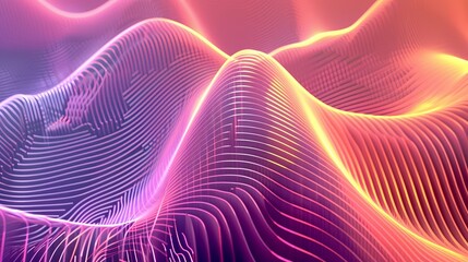abstract lines background gradient in cyberpank style