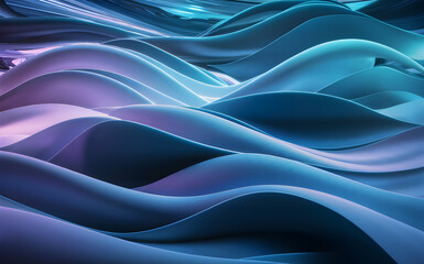 abstract background with smooth, flowing digital waves in a palette of blues and purples, giving a futuristic feel.