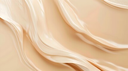 liquid foundation cream, beige background