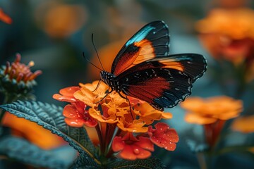 A close-up of a butterfly perched on a flower, symbolizing the importance of biodiversity.