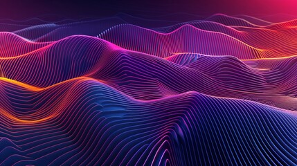 abstract lines background gradient in cyberpank style