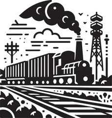steam locomotive silhouette