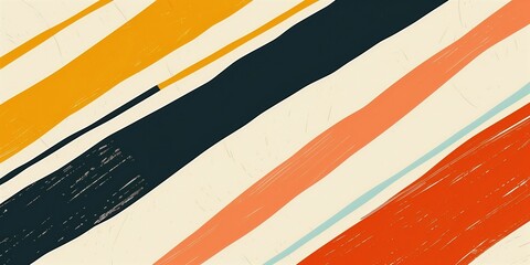 Fototapeta premium Abstract stripes with warm and cool colors. Modern design with dynamic patterns.