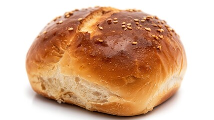 Pork bun isolated on white background . Generative Ai