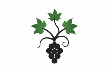  A high resolution vector art illustration of a Grapes logo icon