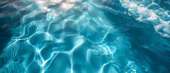 Fototapeta premium blue water with ripples and waves, perfect summer background