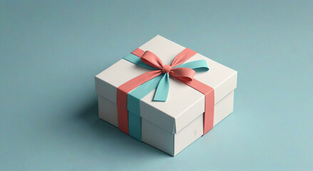 Fototapeta premium red gift box with ribbon