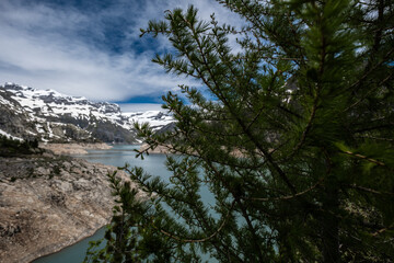 lake in the mountains, shot in Emosson, Switzeralnd