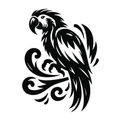 Animal black silhouette vector with white color background