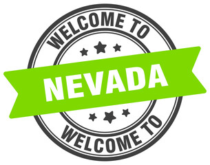 Welcome to Nevada stamp. Nevada round sign