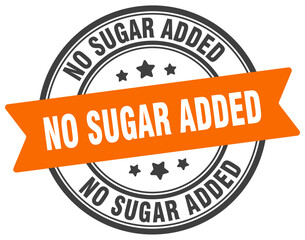 no sugar added stamp. no sugar added label on transparent background. round sign