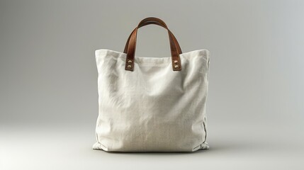 Stylish tote bag design mockup, clipping path, white isolated background