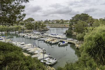 Boats Docked at Cala Busquets Marina, Menorca