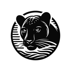 Animal black silhouette vector with white color background