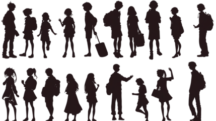 silhouettes of people