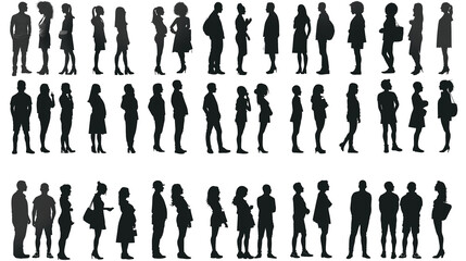 silhouettes of people
