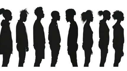 silhouettes of black people